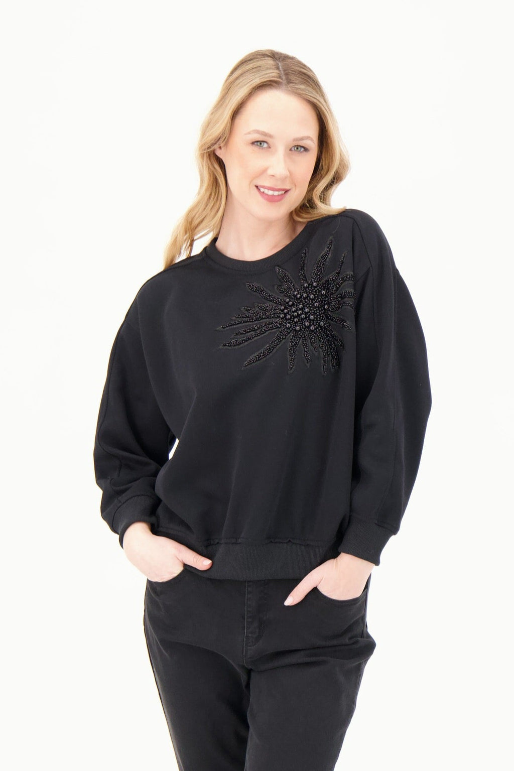 Starburst Beaded Flower Top