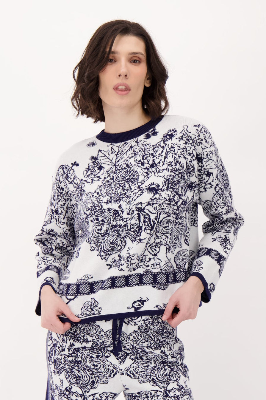 Jacquard Boxy Fit Sweater