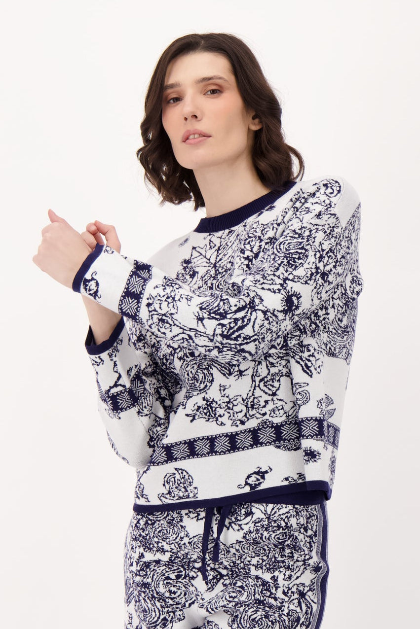 Jacquard Boxy Fit Sweater