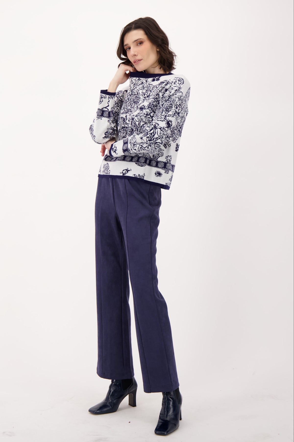Jacquard Boxy Fit Sweater