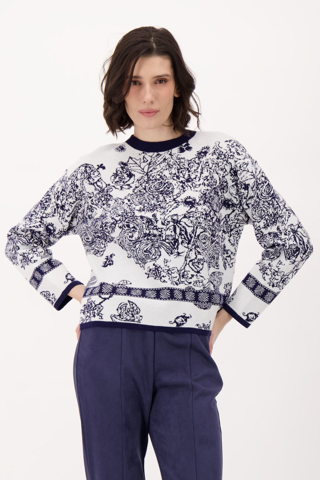Jacquard Boxy Fit Sweater
