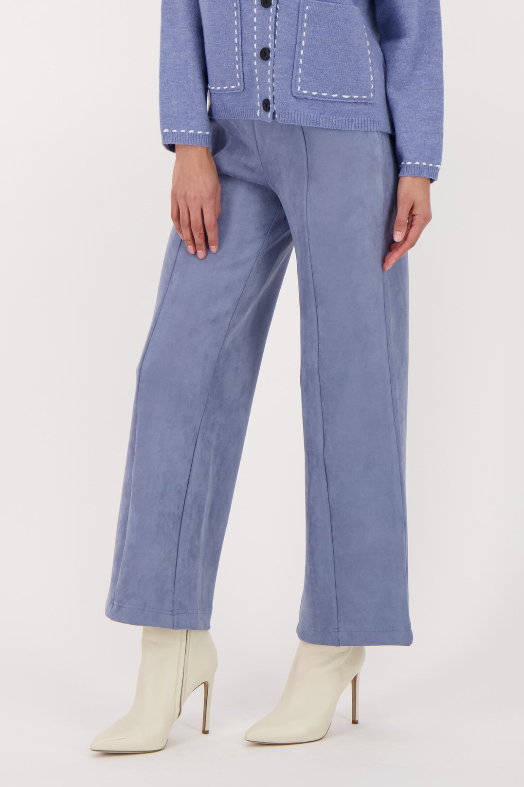 Wide Leg Vegan Suede Pant