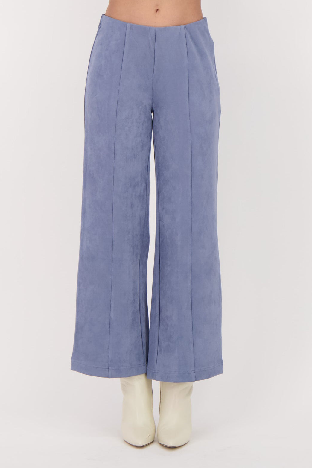 Wide Leg Vegan Suede Pant