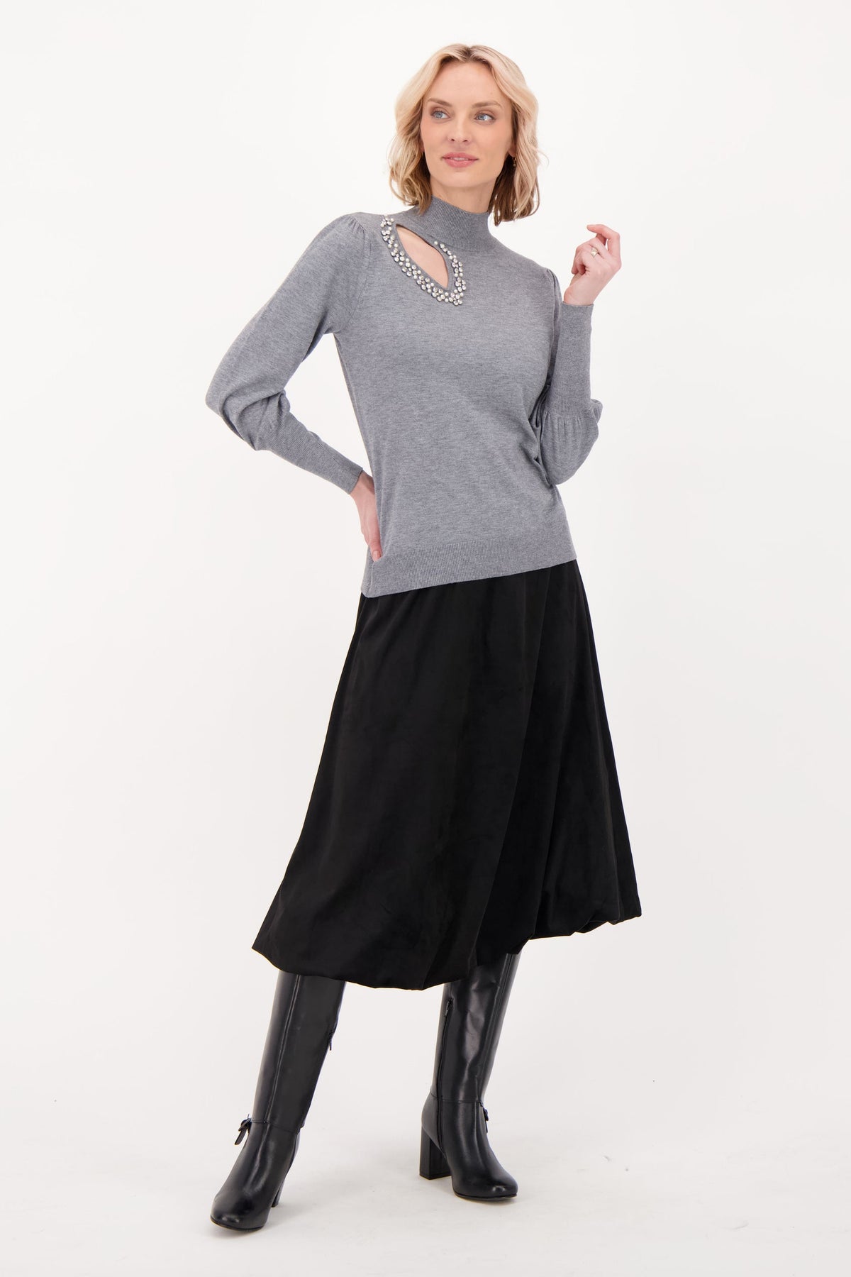 Adjustable Vegan Sueded Skirt