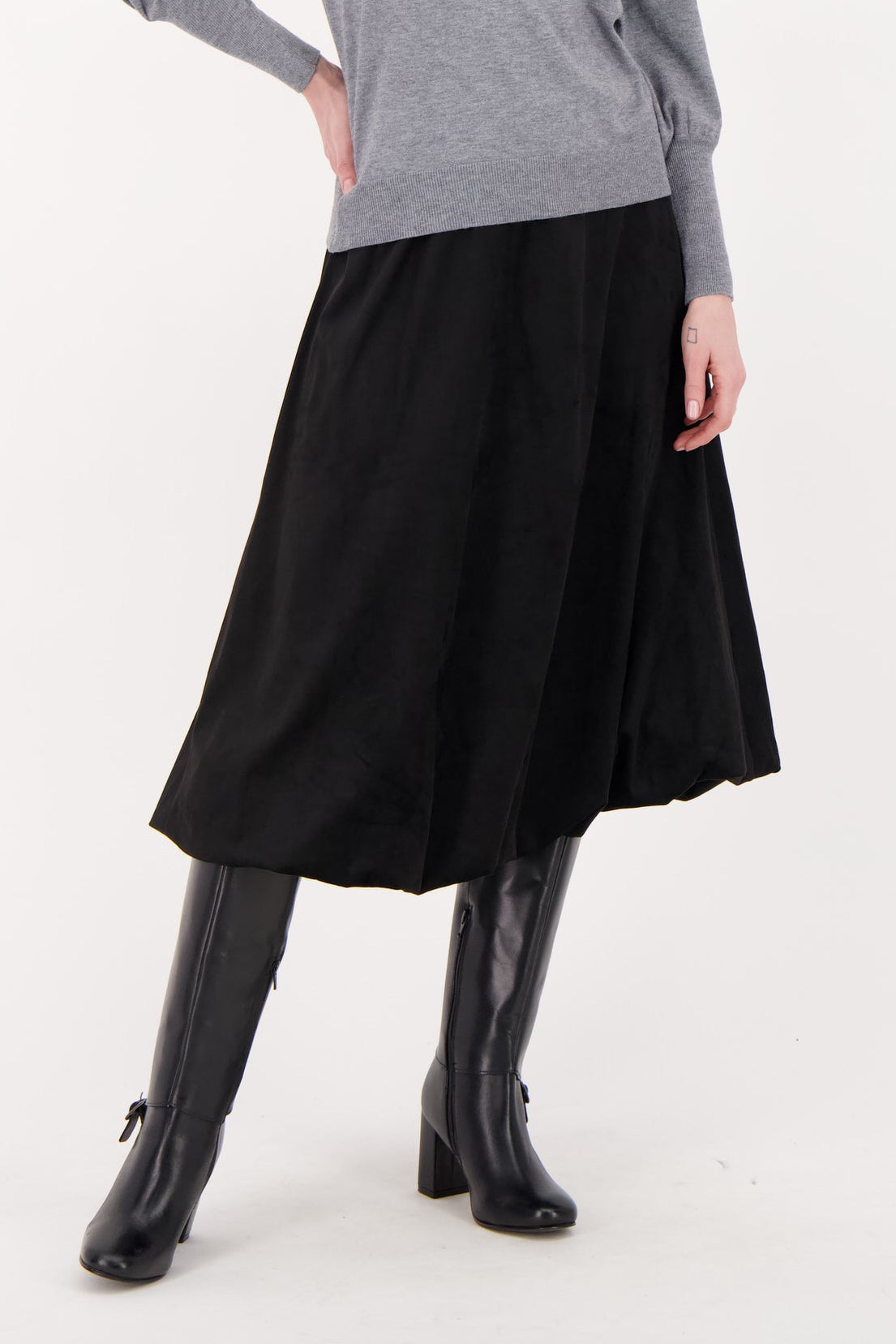 Adjustable Vegan Sueded Skirt