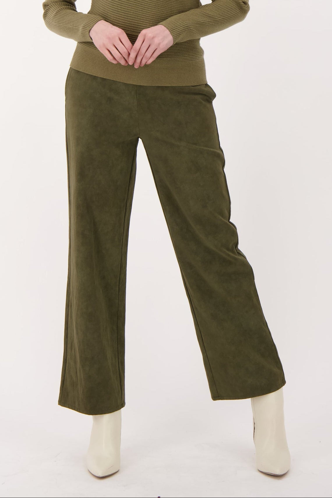 Vegan Nubuck Straight Leg Pant