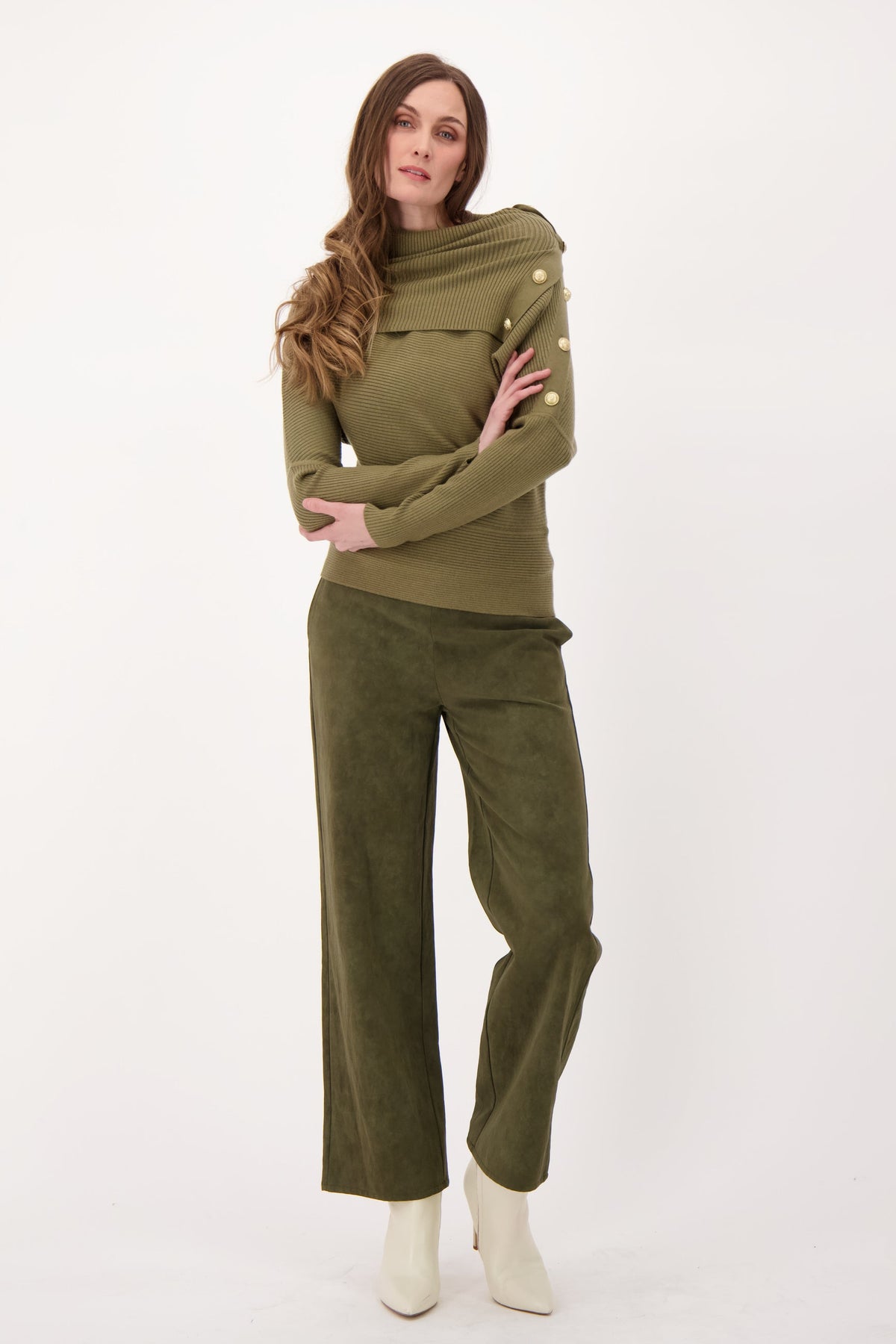 Vegan Nubuck Straight Leg Pant