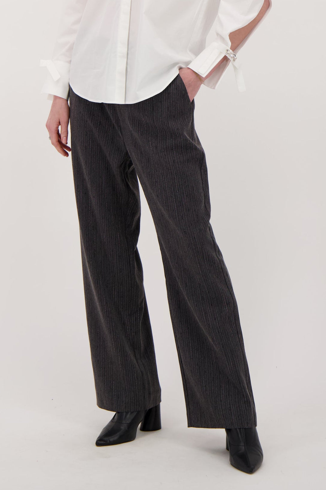 Beaded Hot Fix Pin Stripe Pant