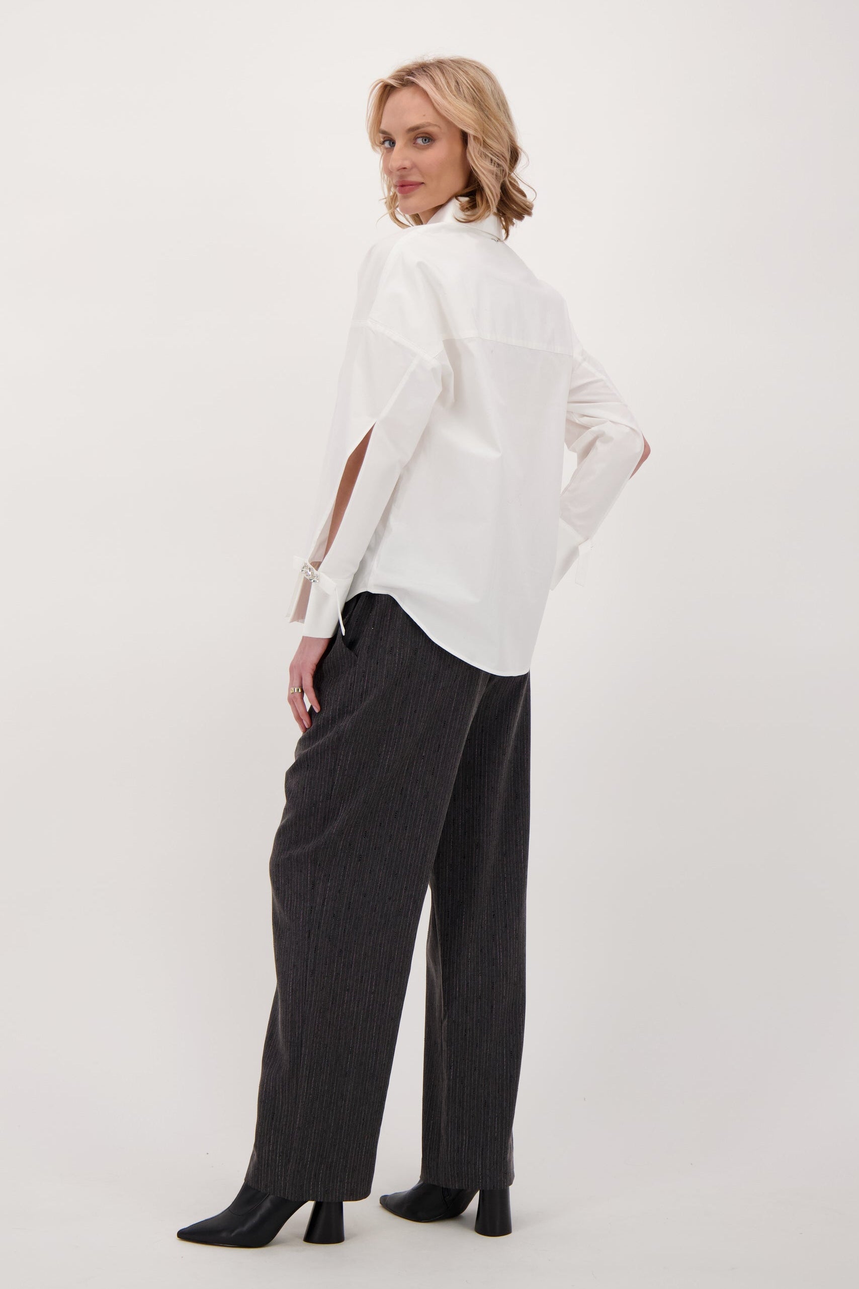 Beaded Hot Fix Pin Stripe Pant
