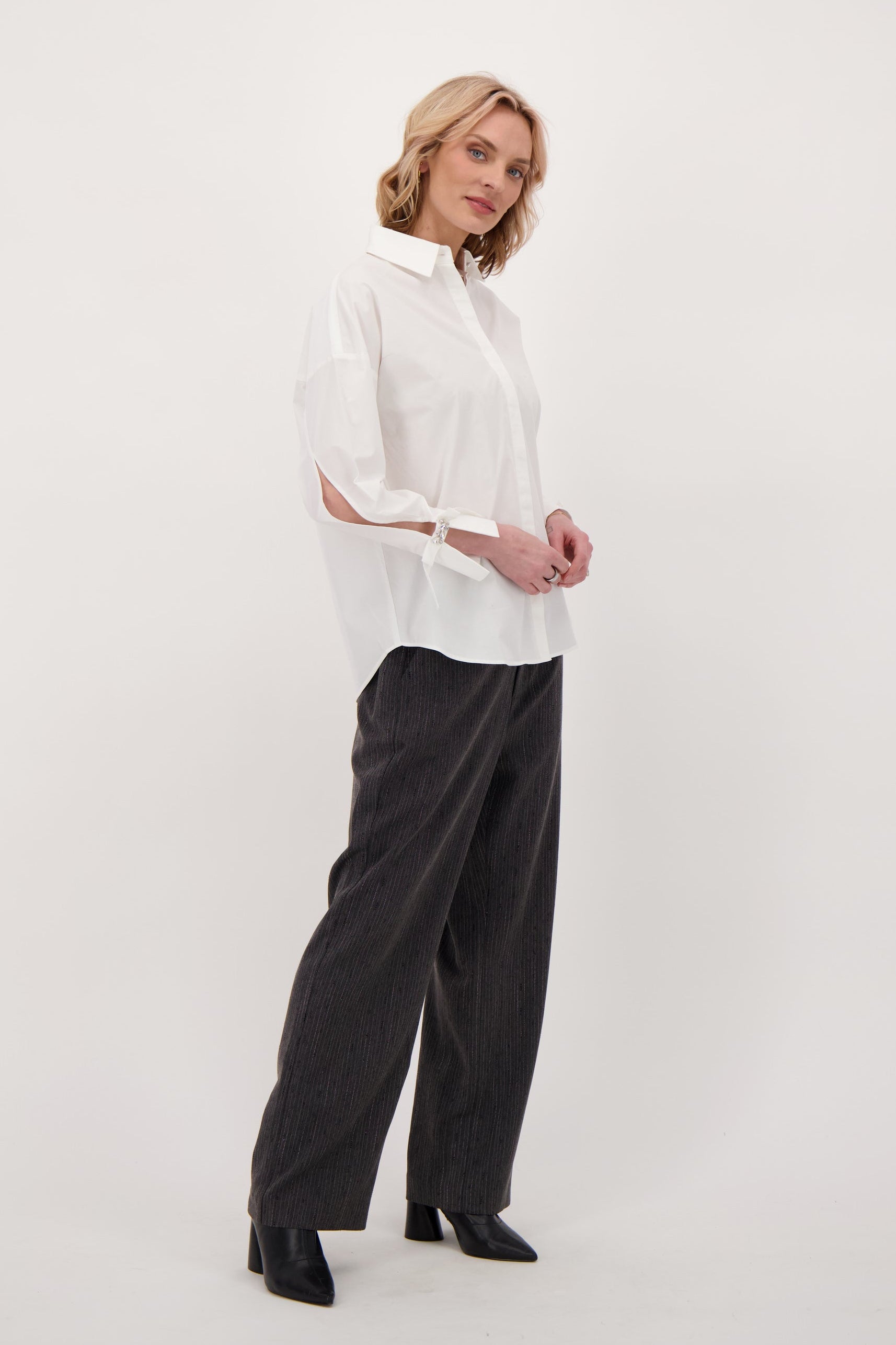 Beaded Hot Fix Pin Stripe Pant