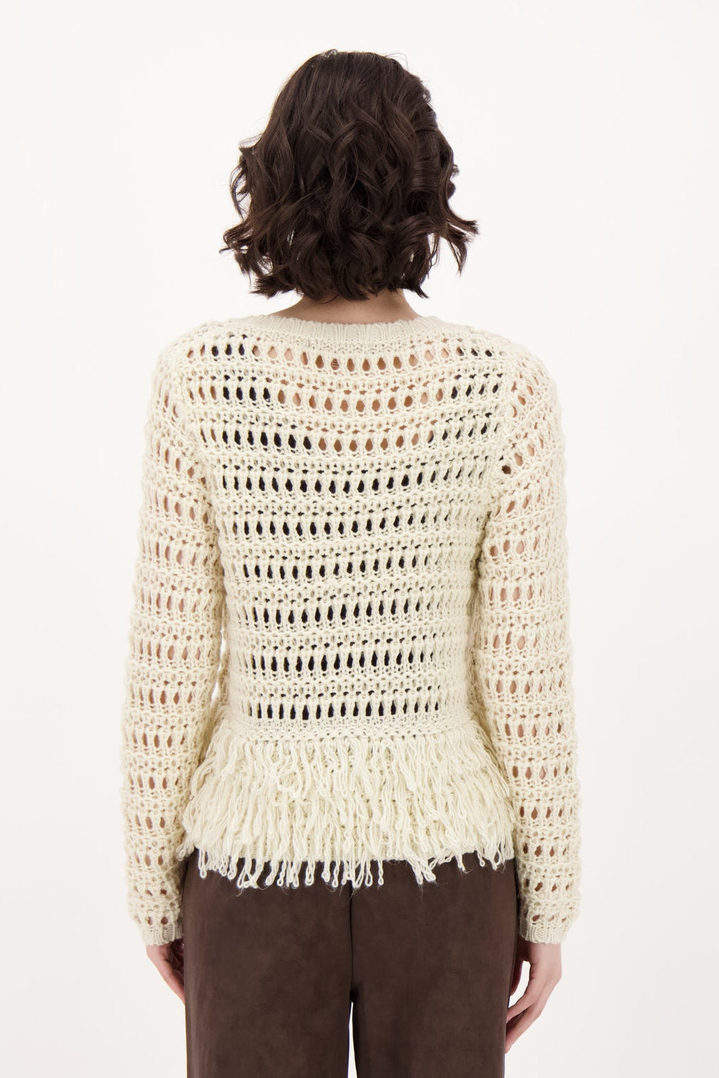 Fringe Hem Sweater Top
