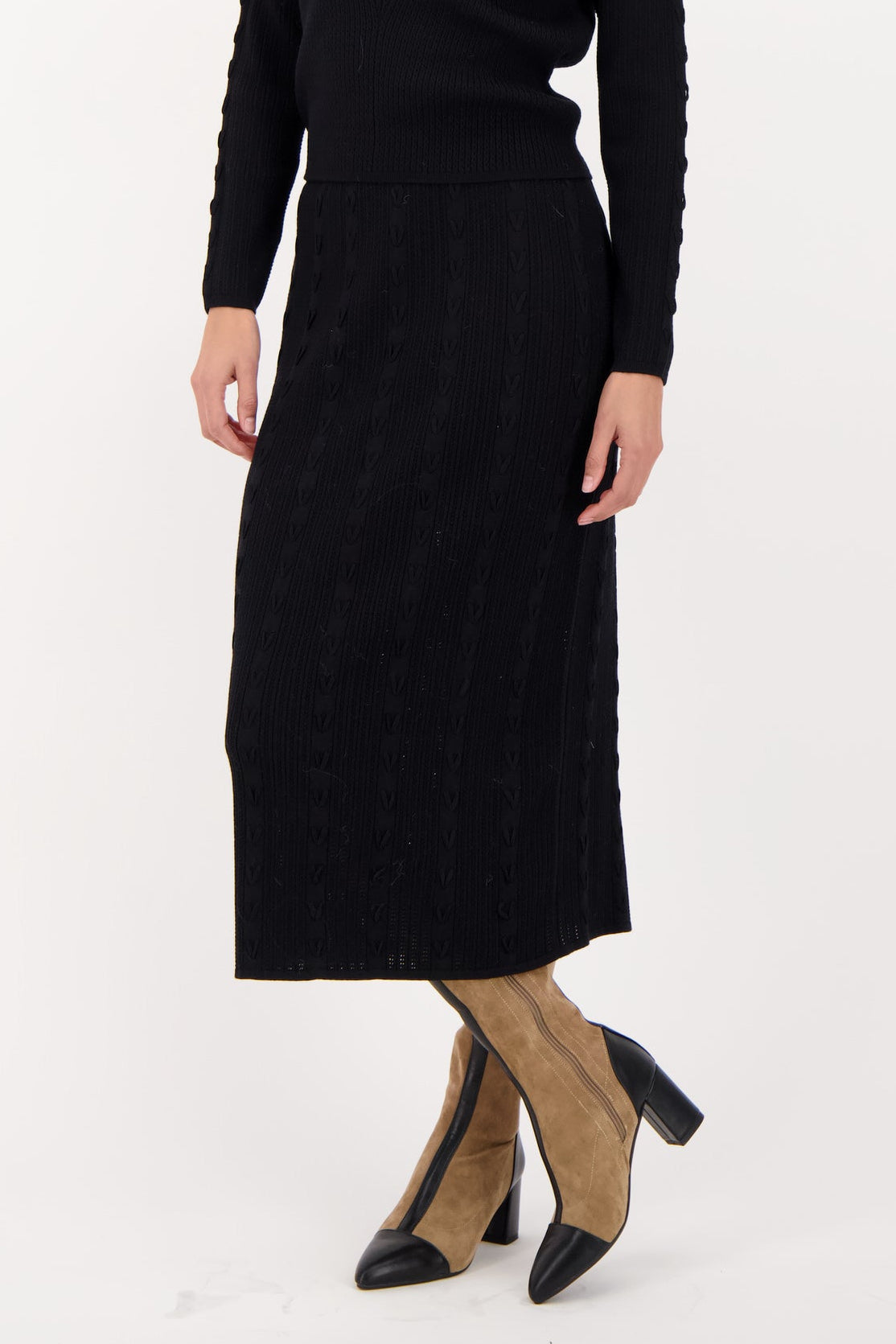 Laced Knit Skirt