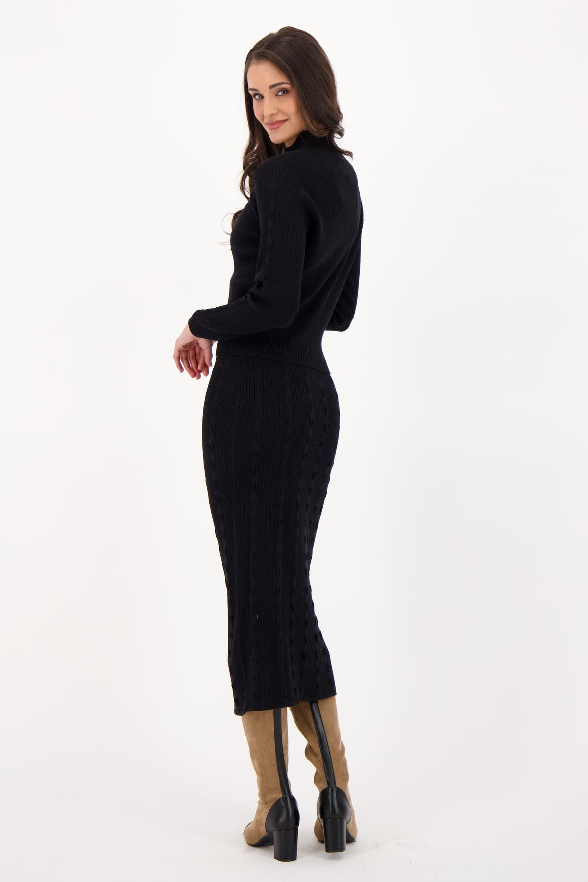 Laced Knit Skirt