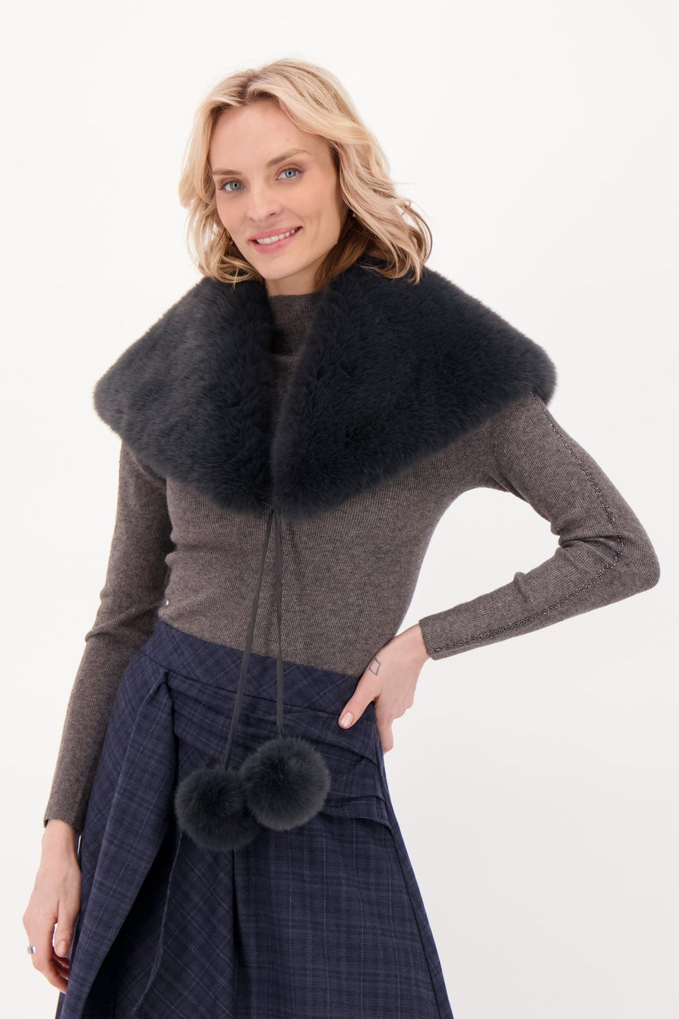 Cape Pom Pom Scarf