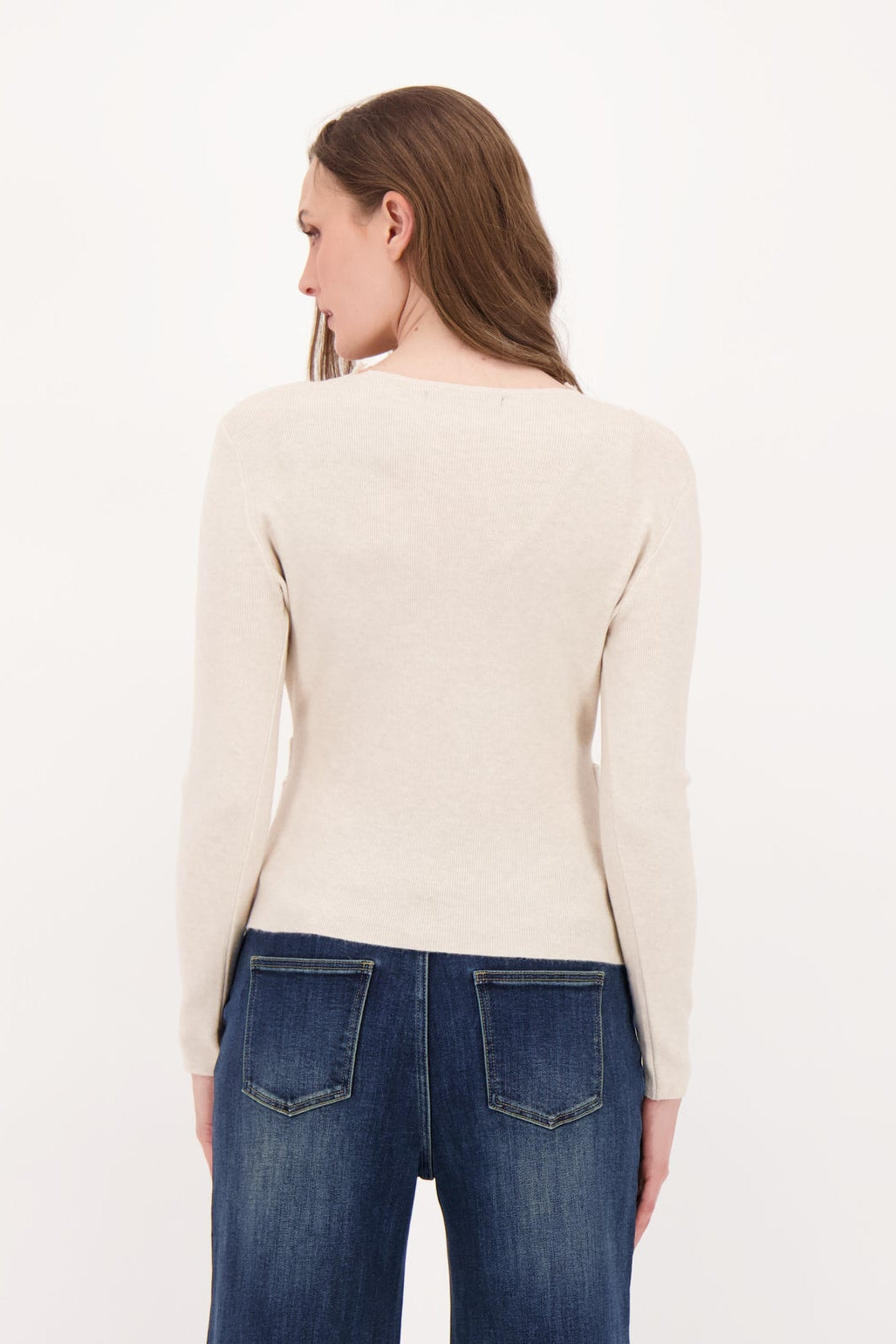 Lace Neckline/Hem Sweater Top