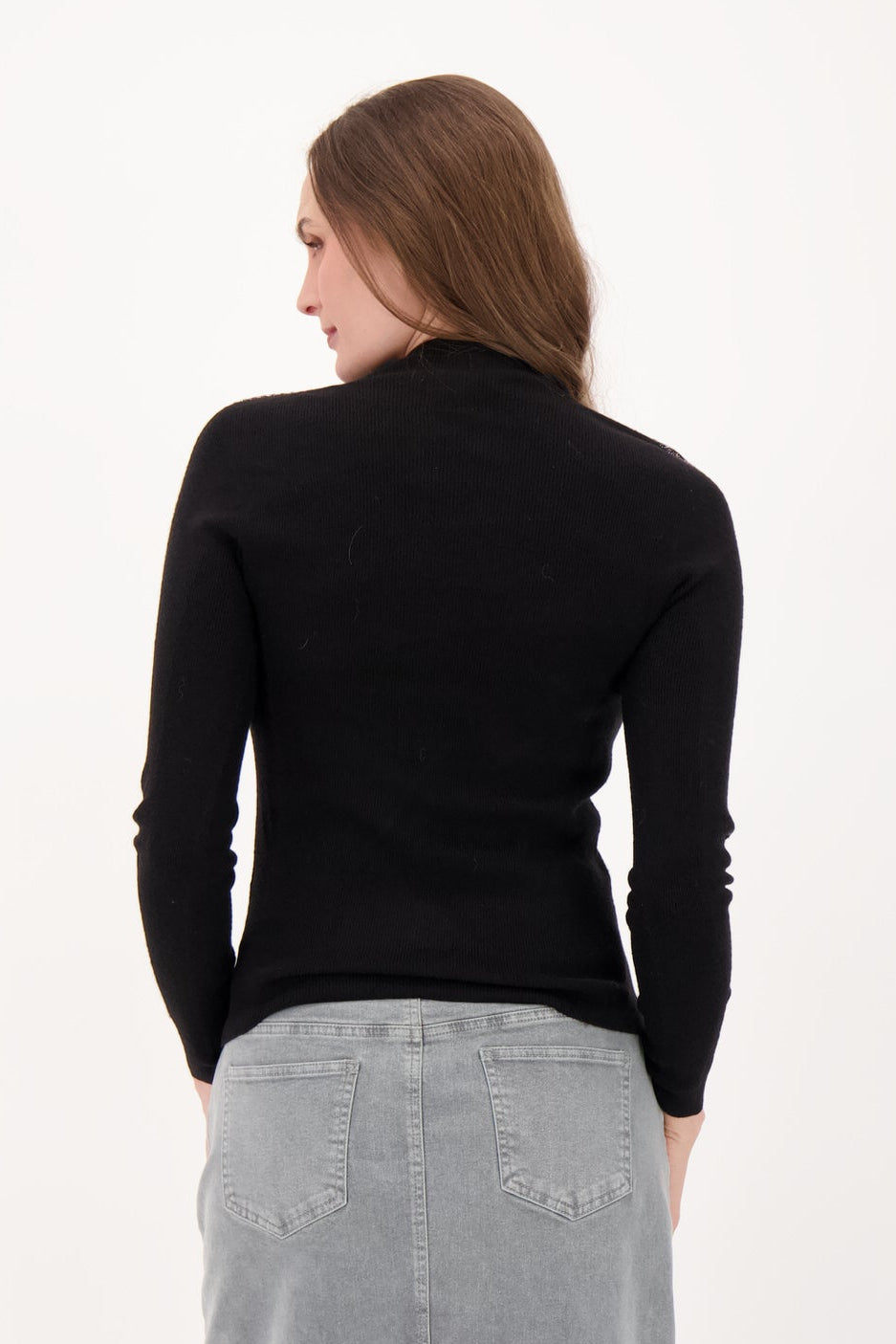 Sweater With Sleeve Rhinestone Detail