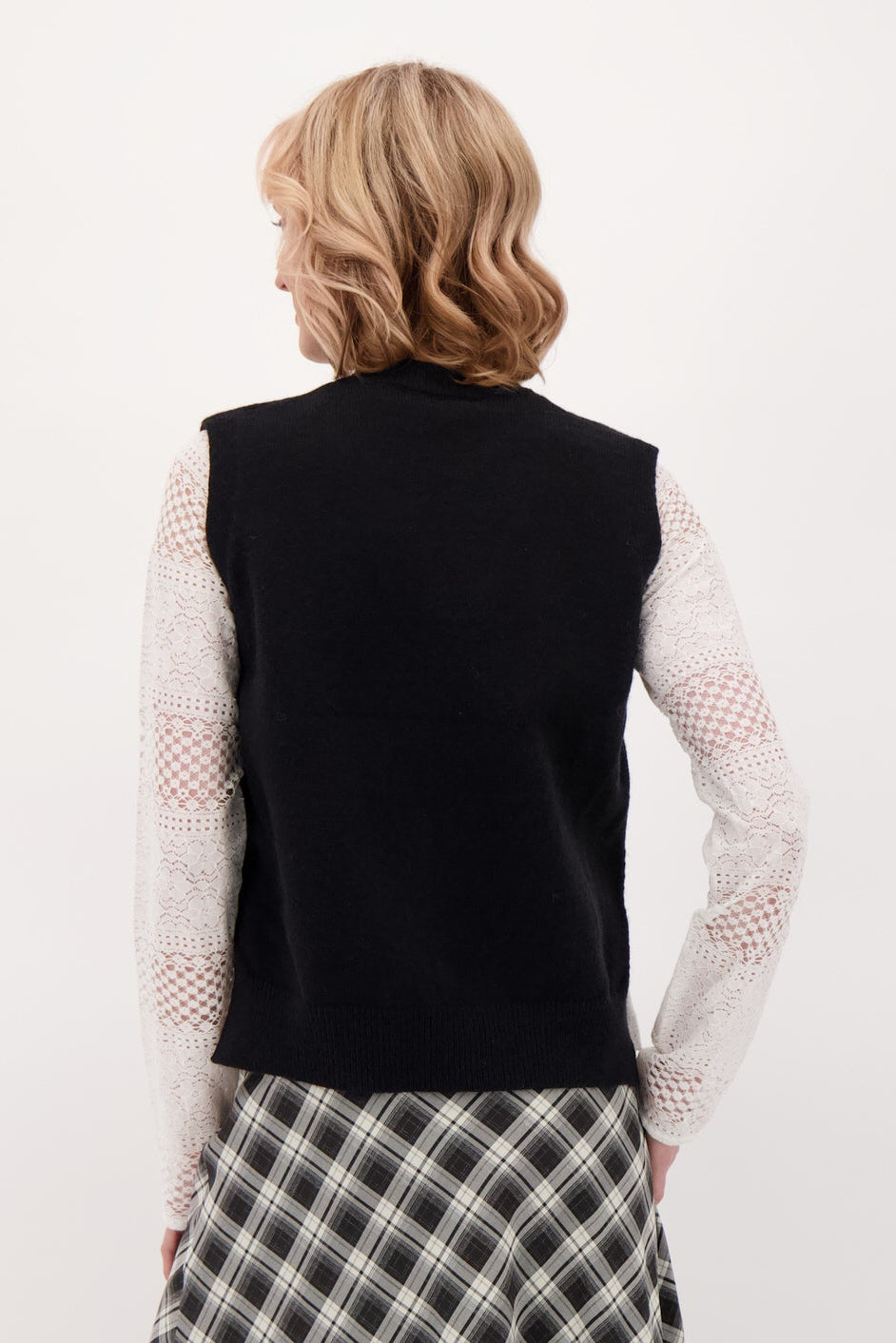 Side Button Sweater Vest
