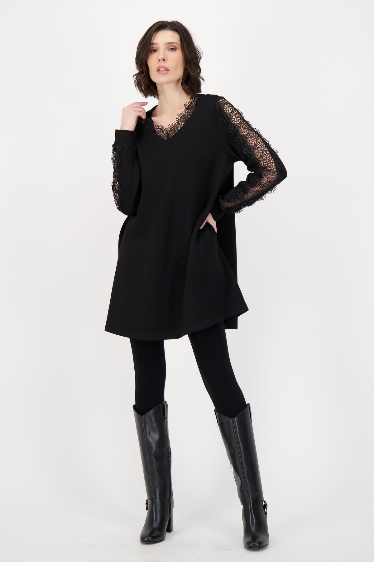 Lace Detail Tunic Dress
