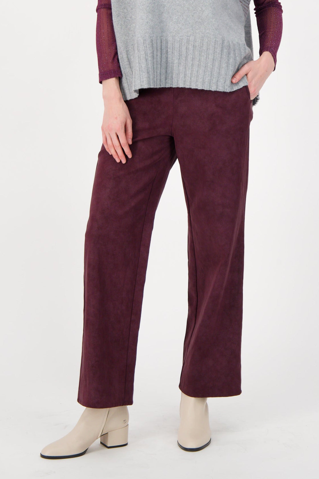 Vegan Nubuck Straight Leg Pant