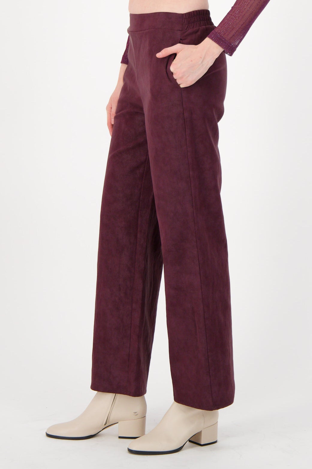 Vegan Nubuck Straight Leg Pant