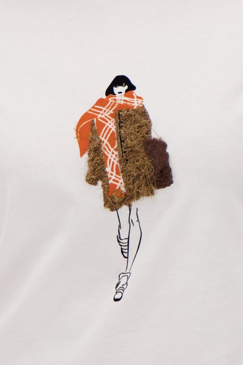 "Orange Scarf" Long Sleeve T-Shirt