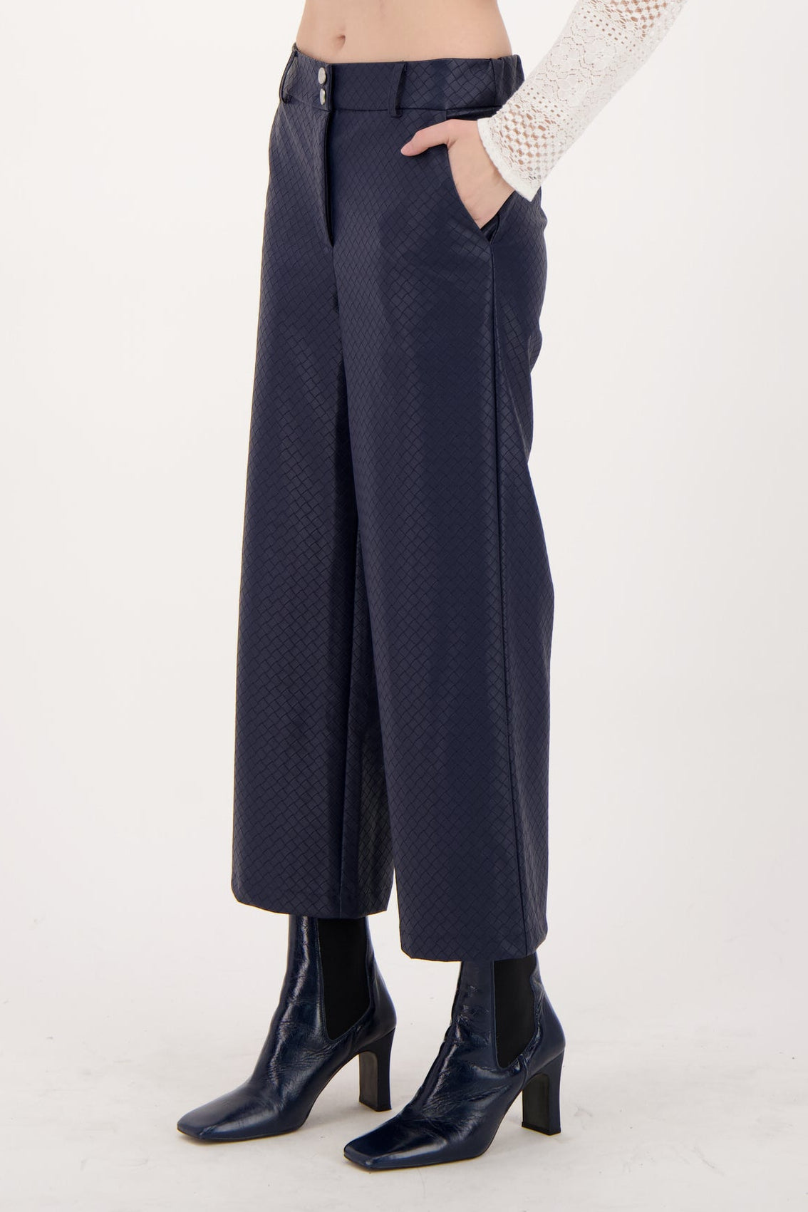 Textured Vegan Leather Pant