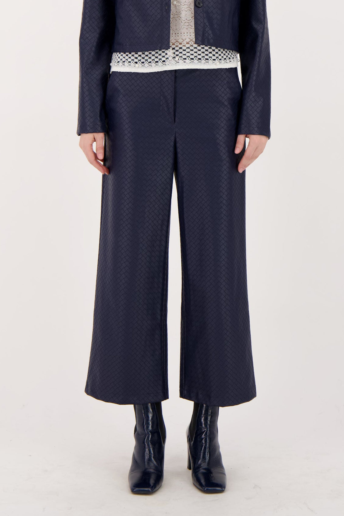 Textured Vegan Leather Pant
