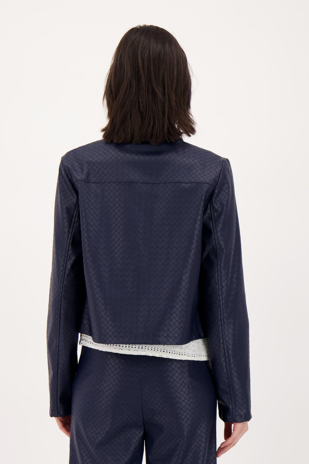 Textured Vegan Leather Jacket