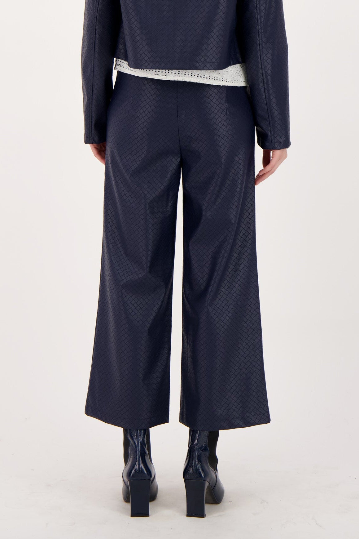 Textured Vegan Leather Pant