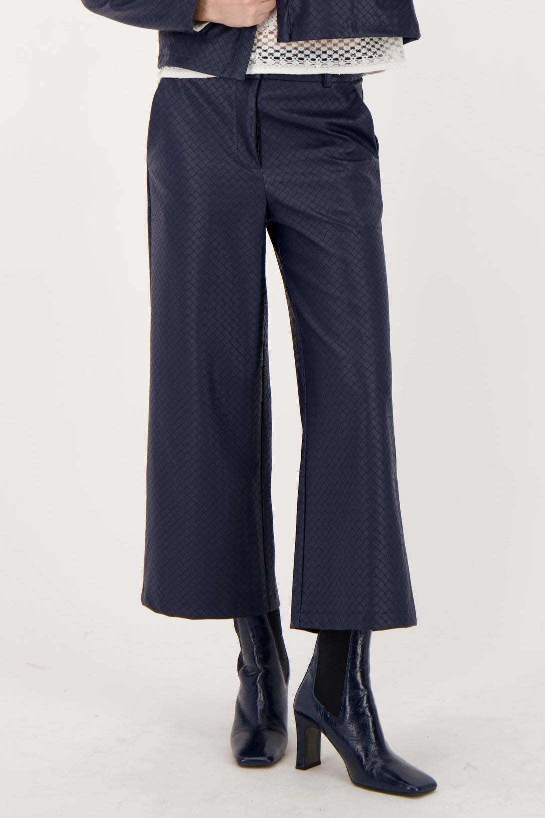 Textured Vegan Leather Pant