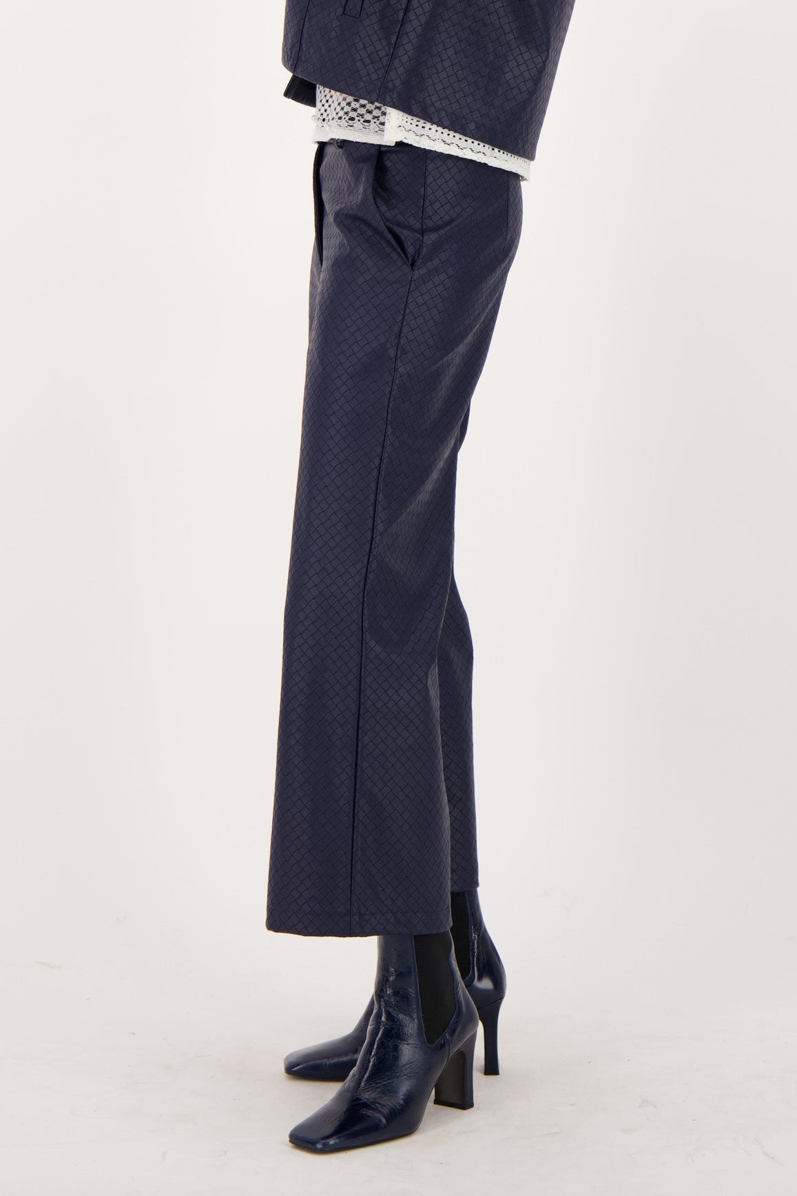 Textured Vegan Leather Pant