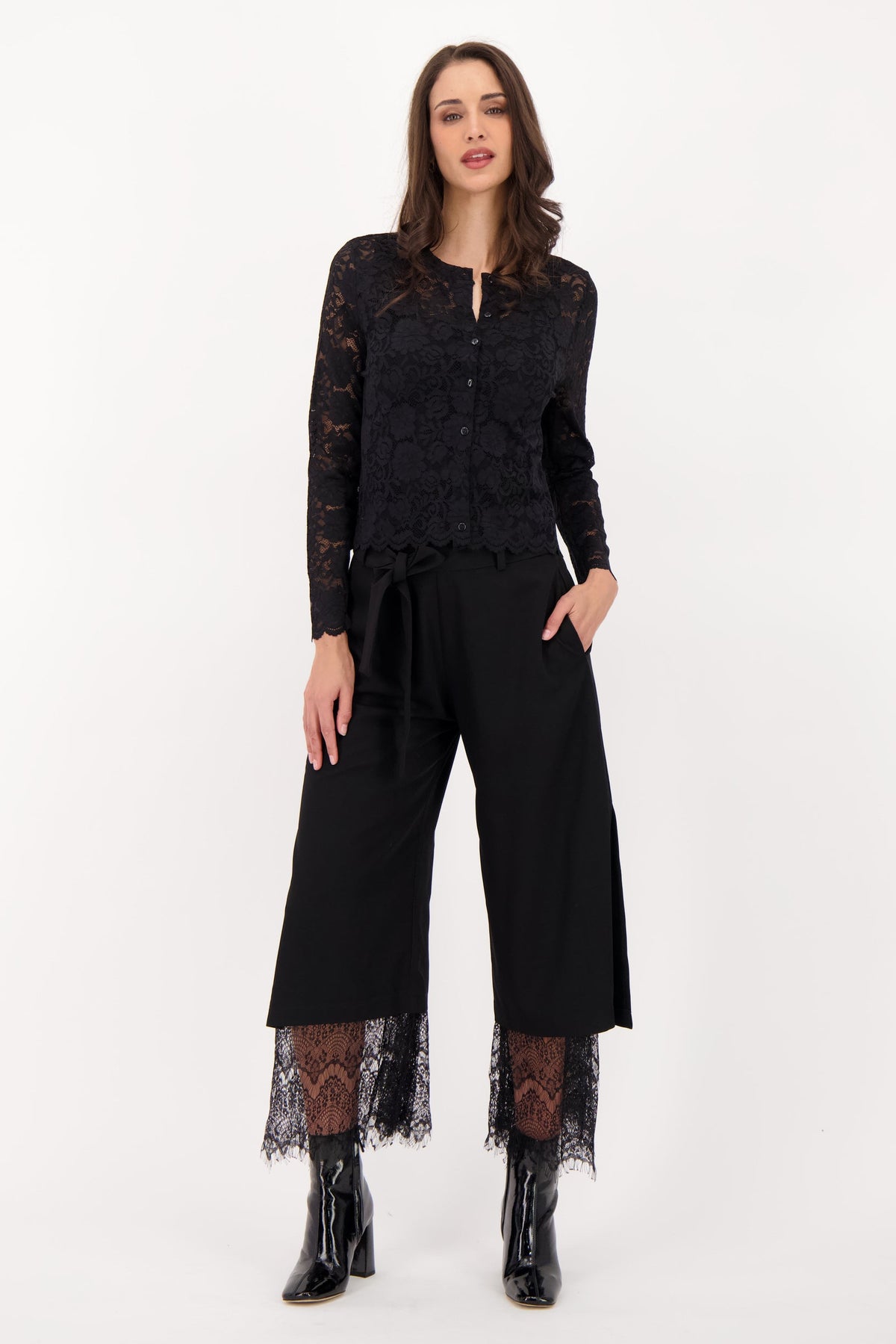 Lace Hem Pants