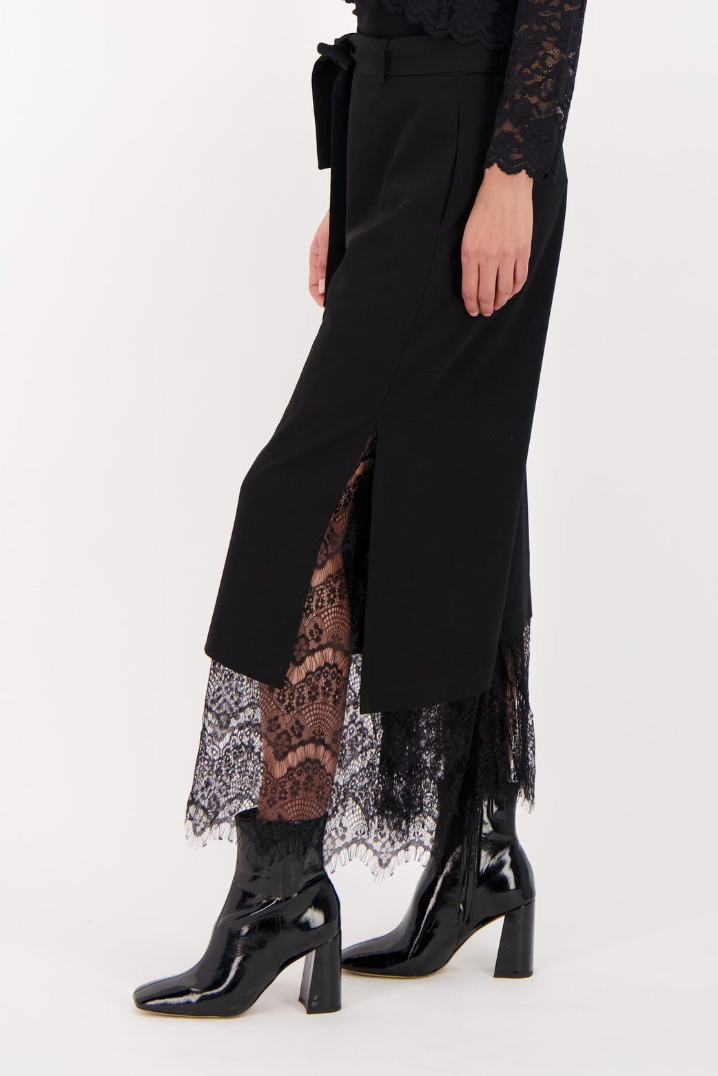 Lace Hem Pants