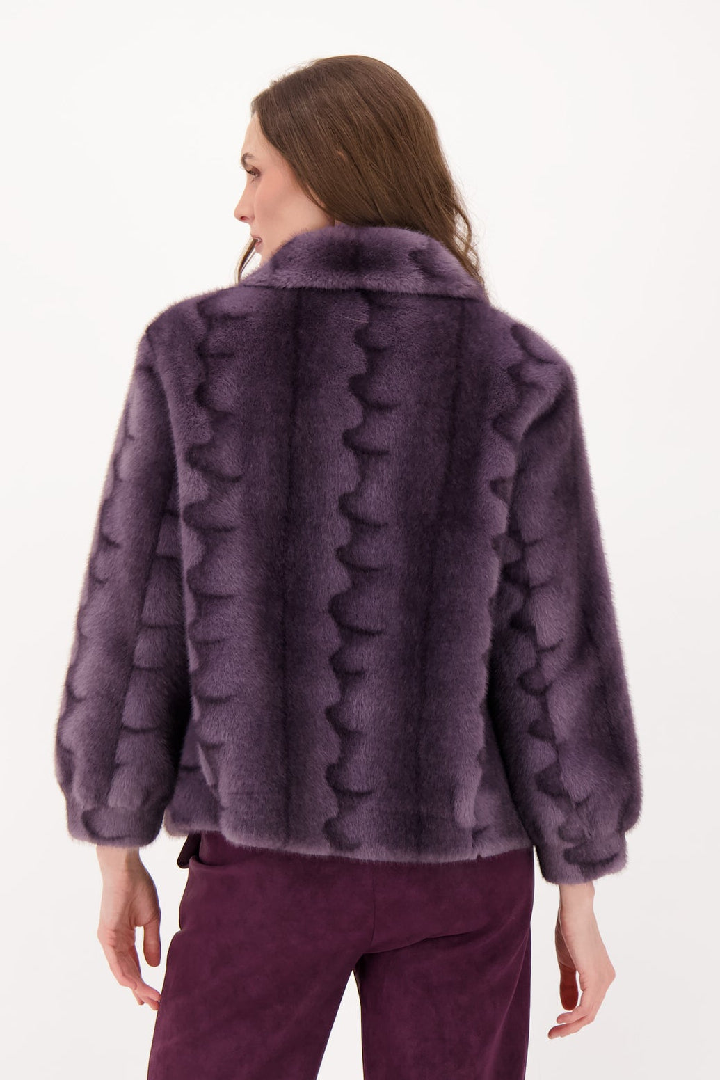 Removable Bijou Clasp Faux Fur Jacket