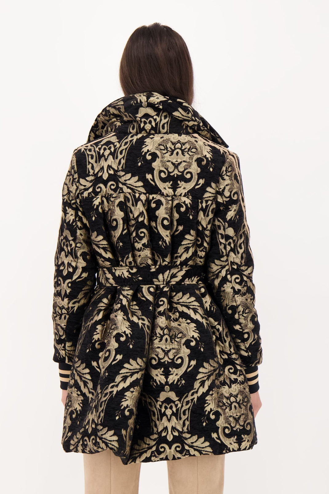Sporty Brocade Puffer Jacket