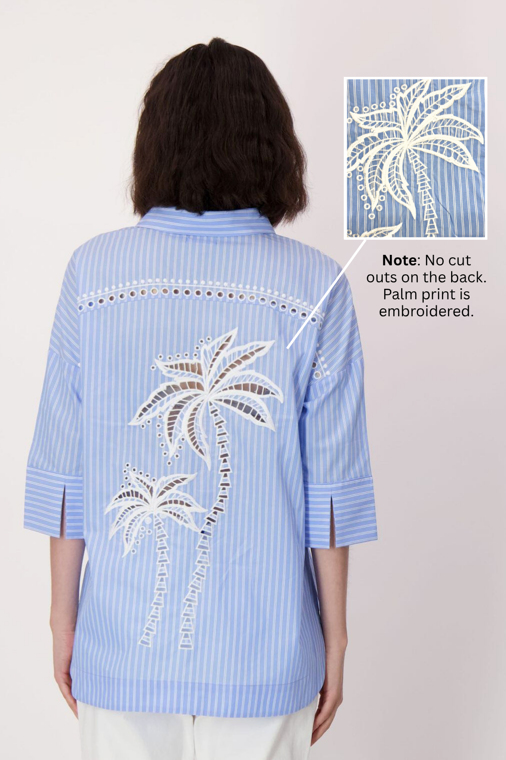 Palm Embroidered Cotton Shirt