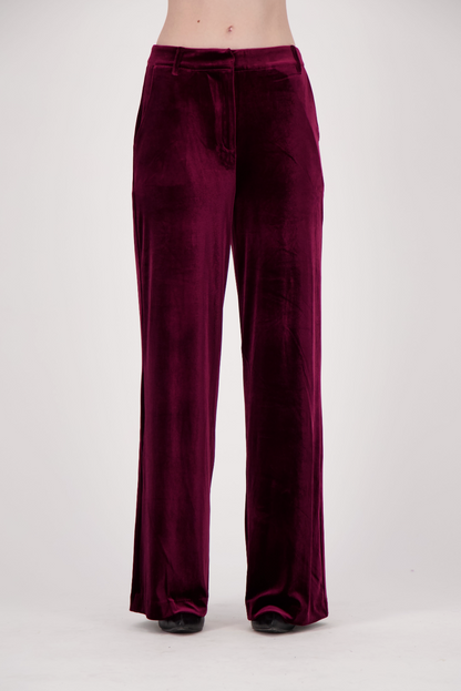 Straight Leg Velvet Pant