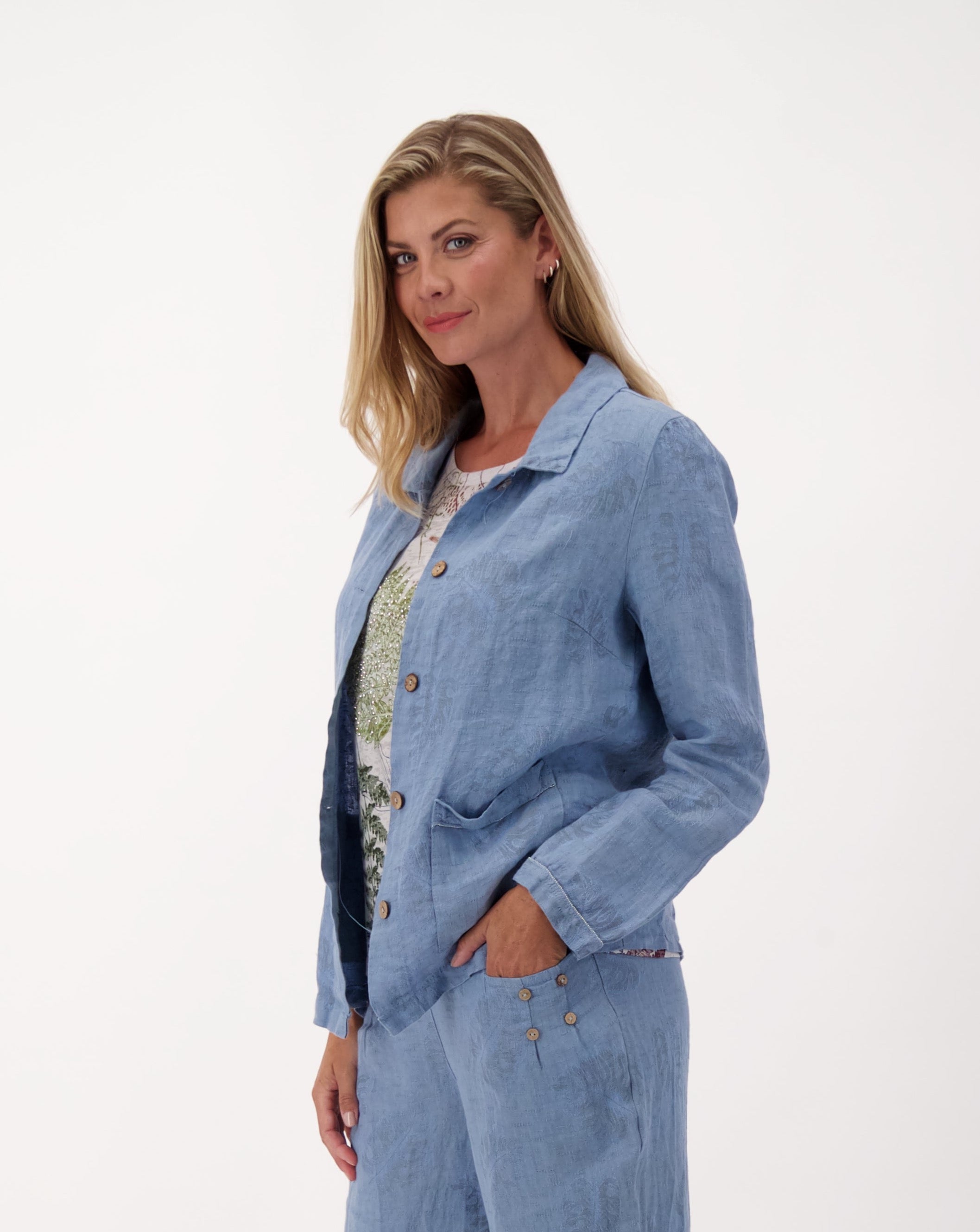 Linen shirt hot sale jacket womens