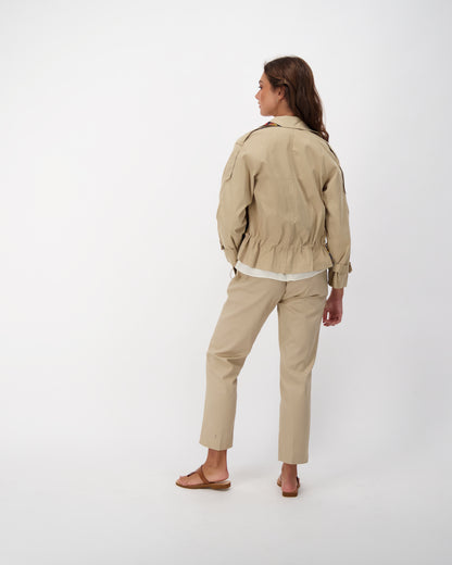 Safari Bomber Jacket with Placement Print