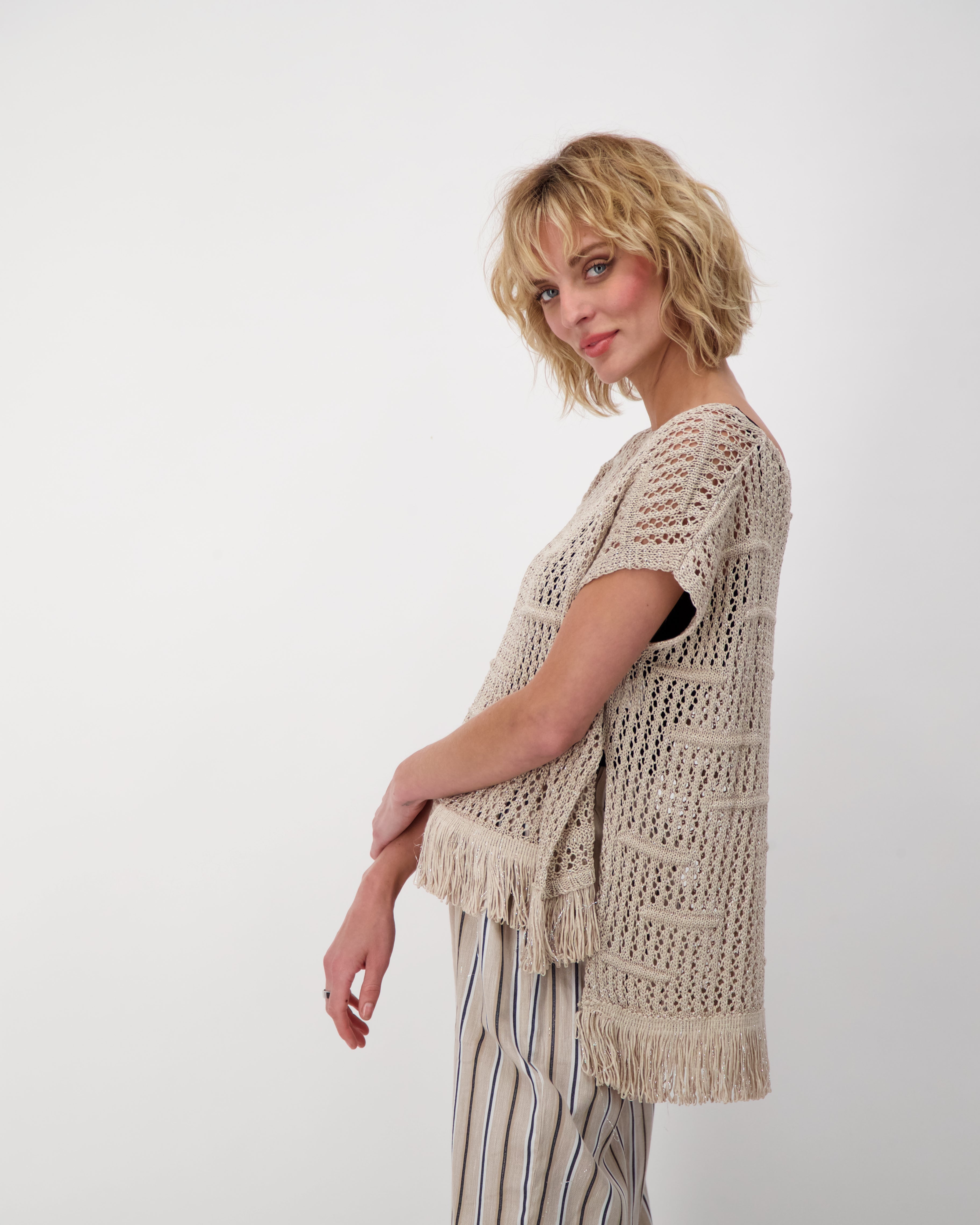 Neutral Crochet Sweater Earth S M