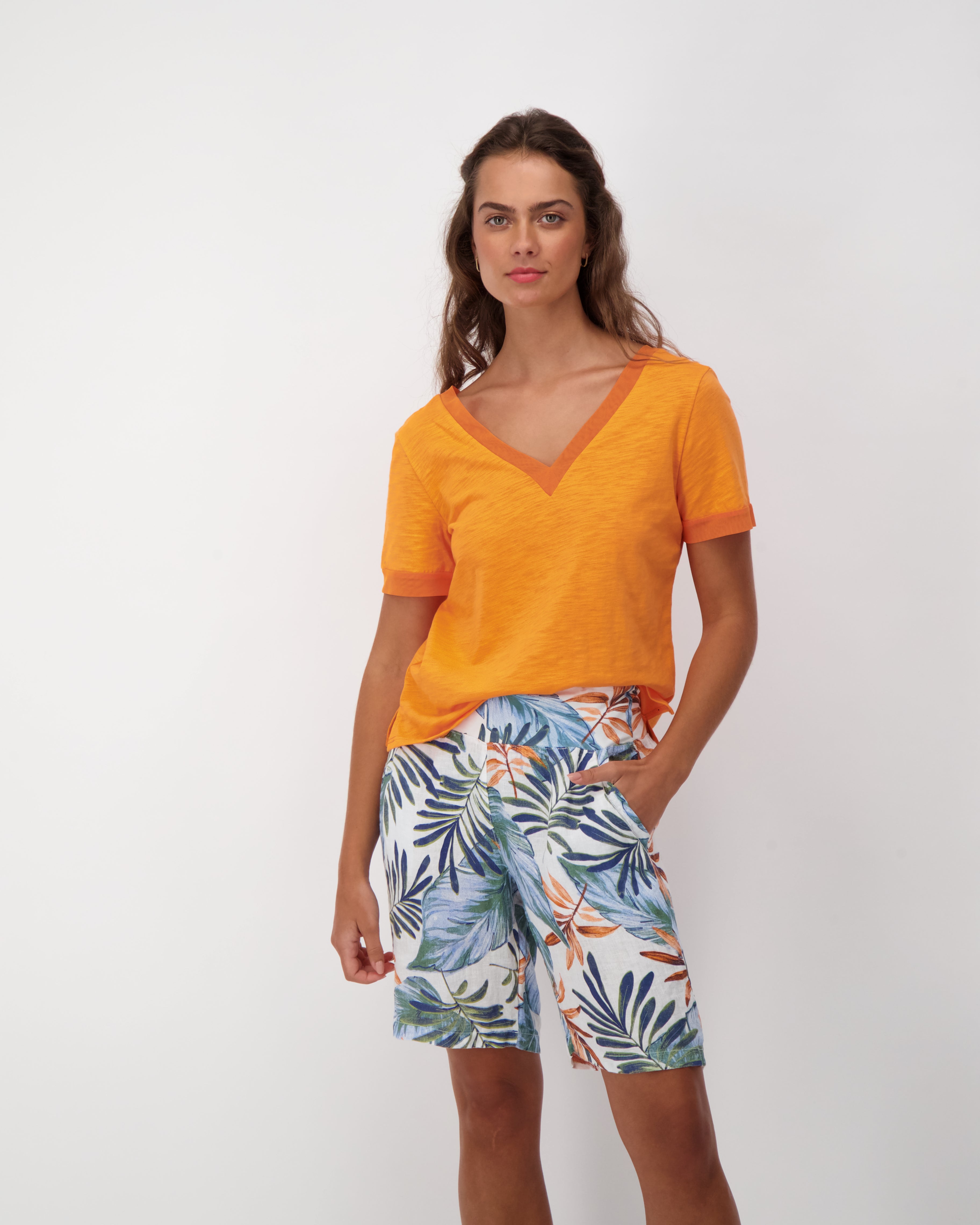 Linen Pull On Shorts