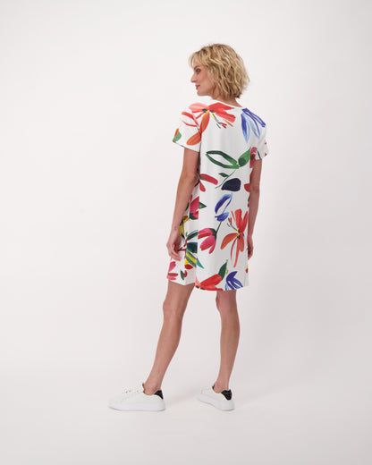 French Terry Flower Print Dress