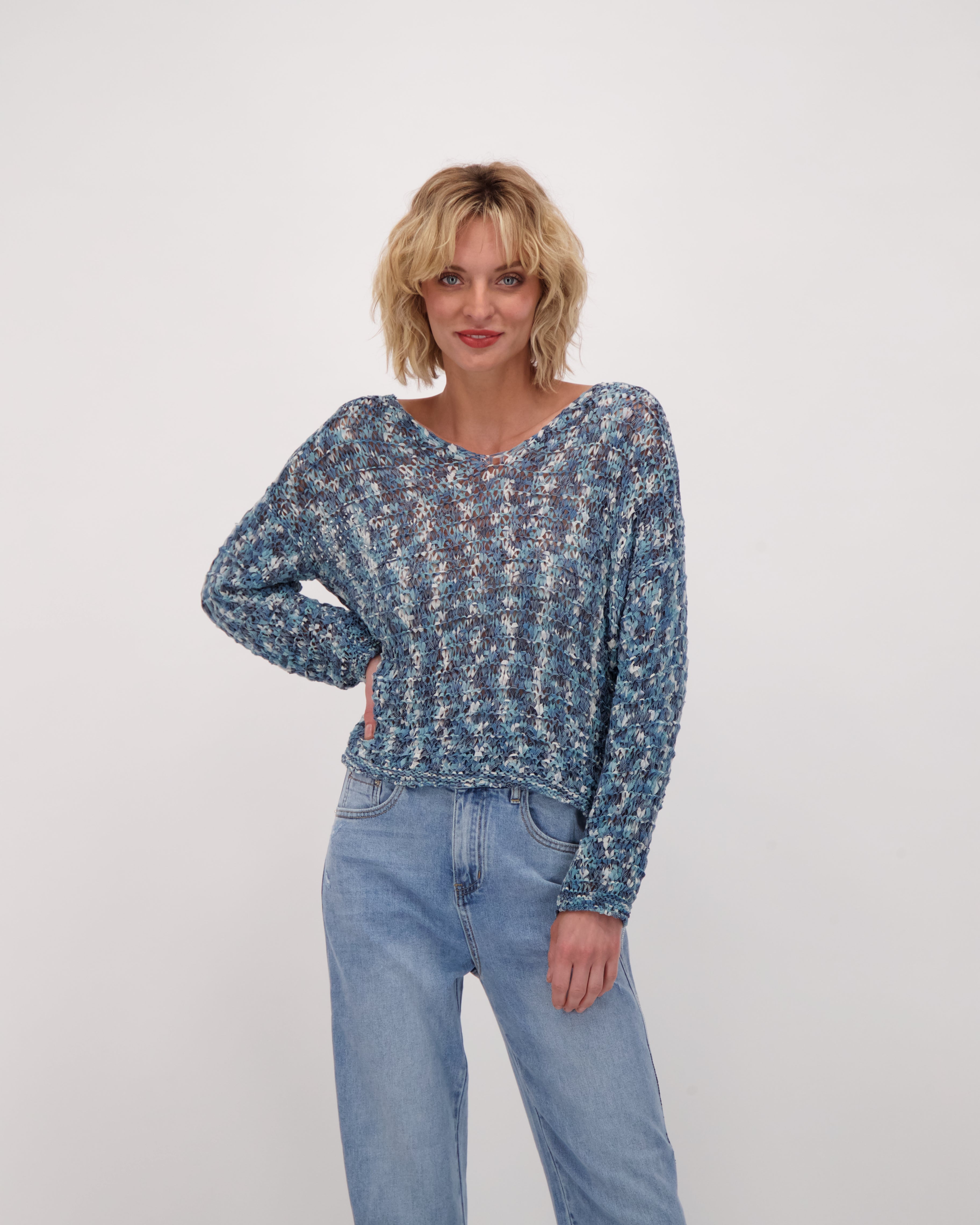 Marled Crochet Sweater