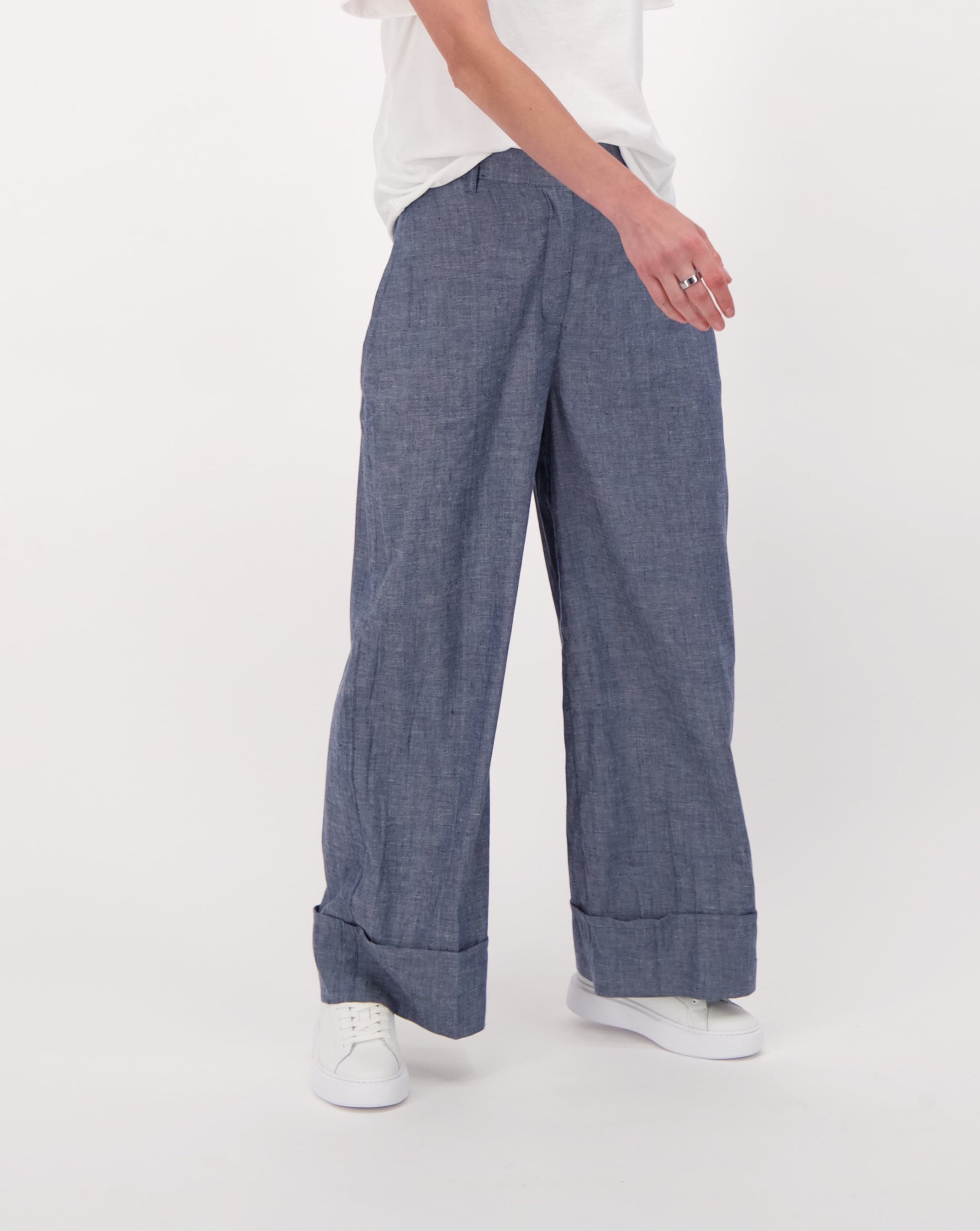 High Waisted Linen Wide Leg Pants