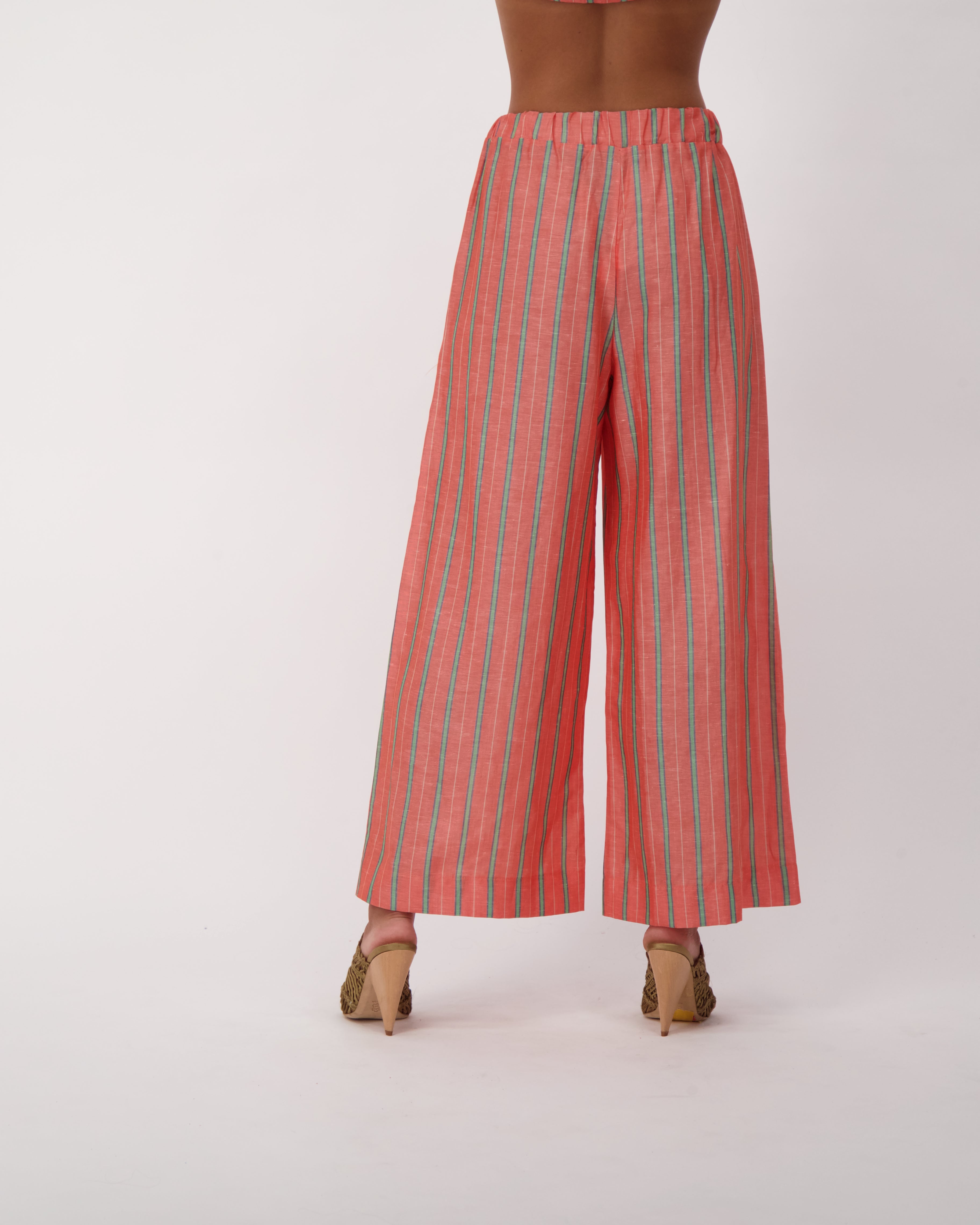 Coral wide leg top trousers