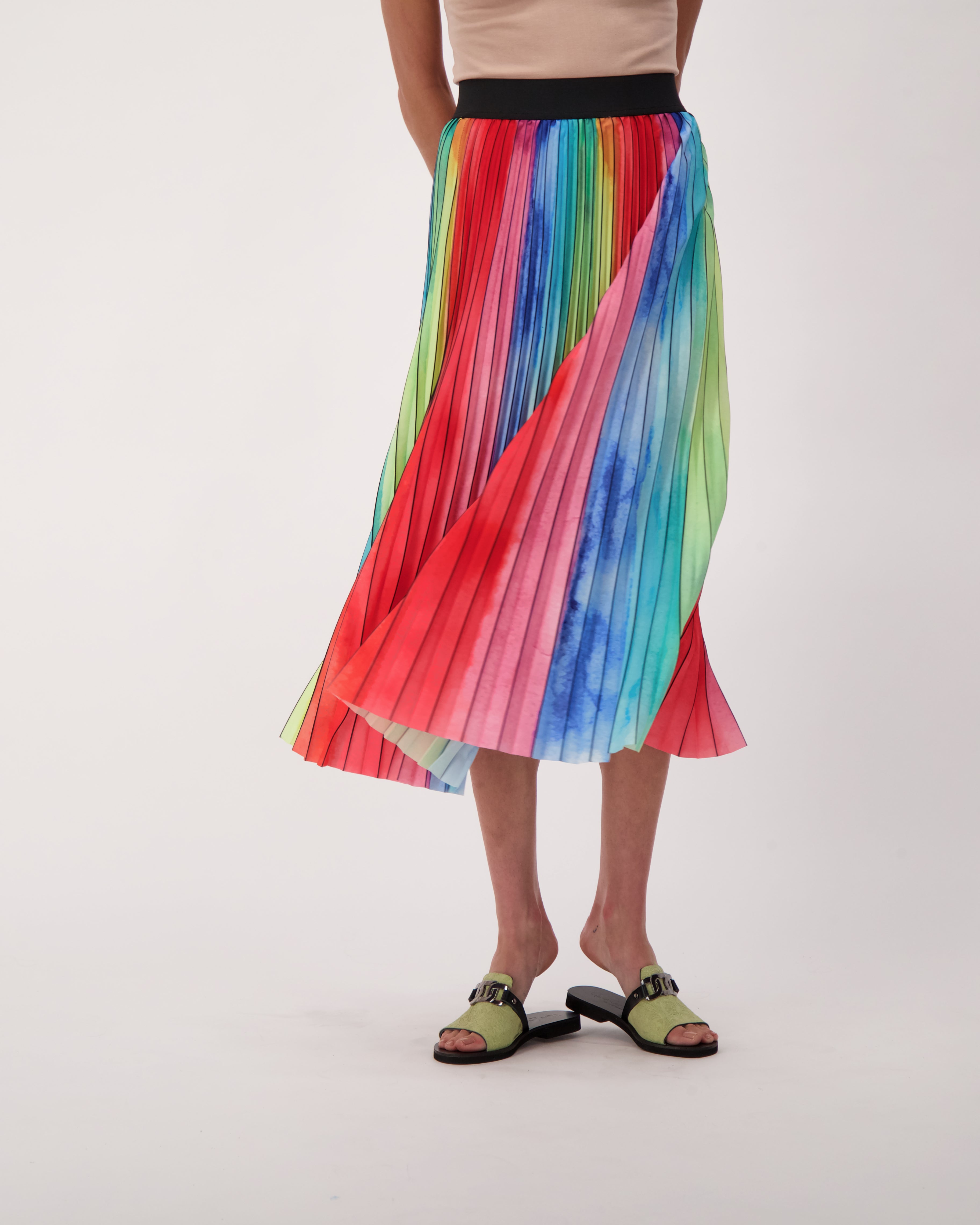 Pleated skirt clearance rainbow