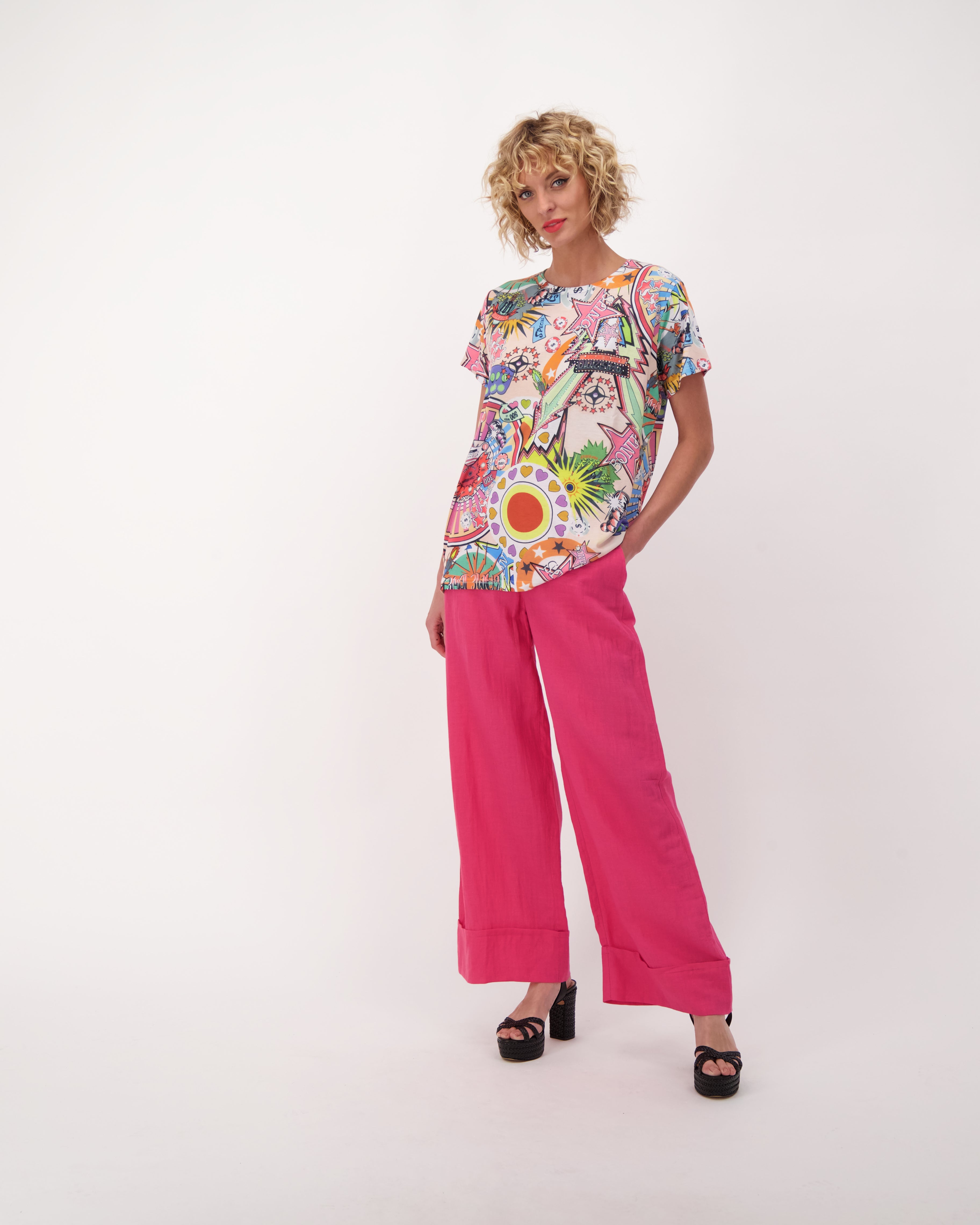 High Waisted Linen Wide Leg Pants