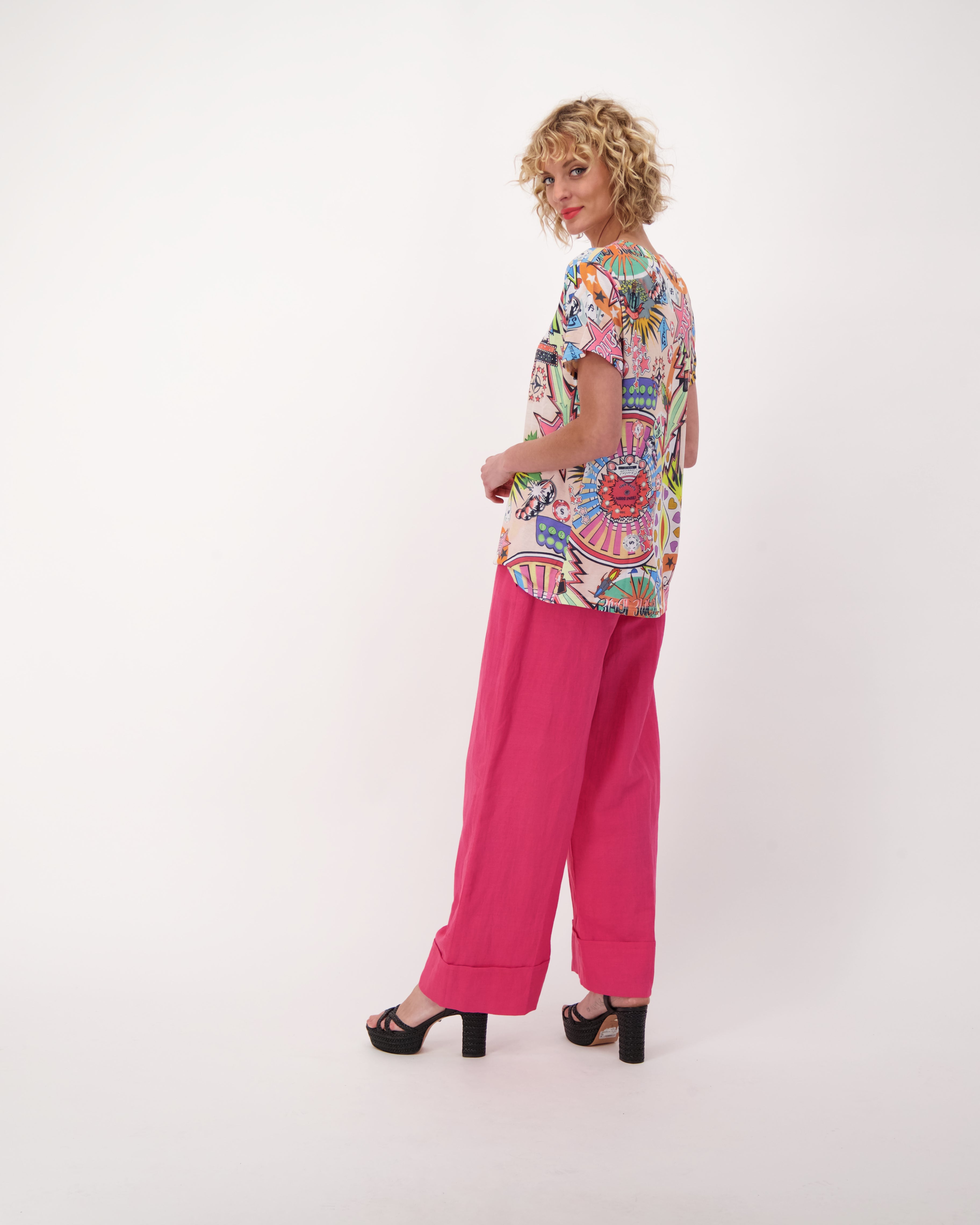 High Waisted Linen Wide Leg Pants