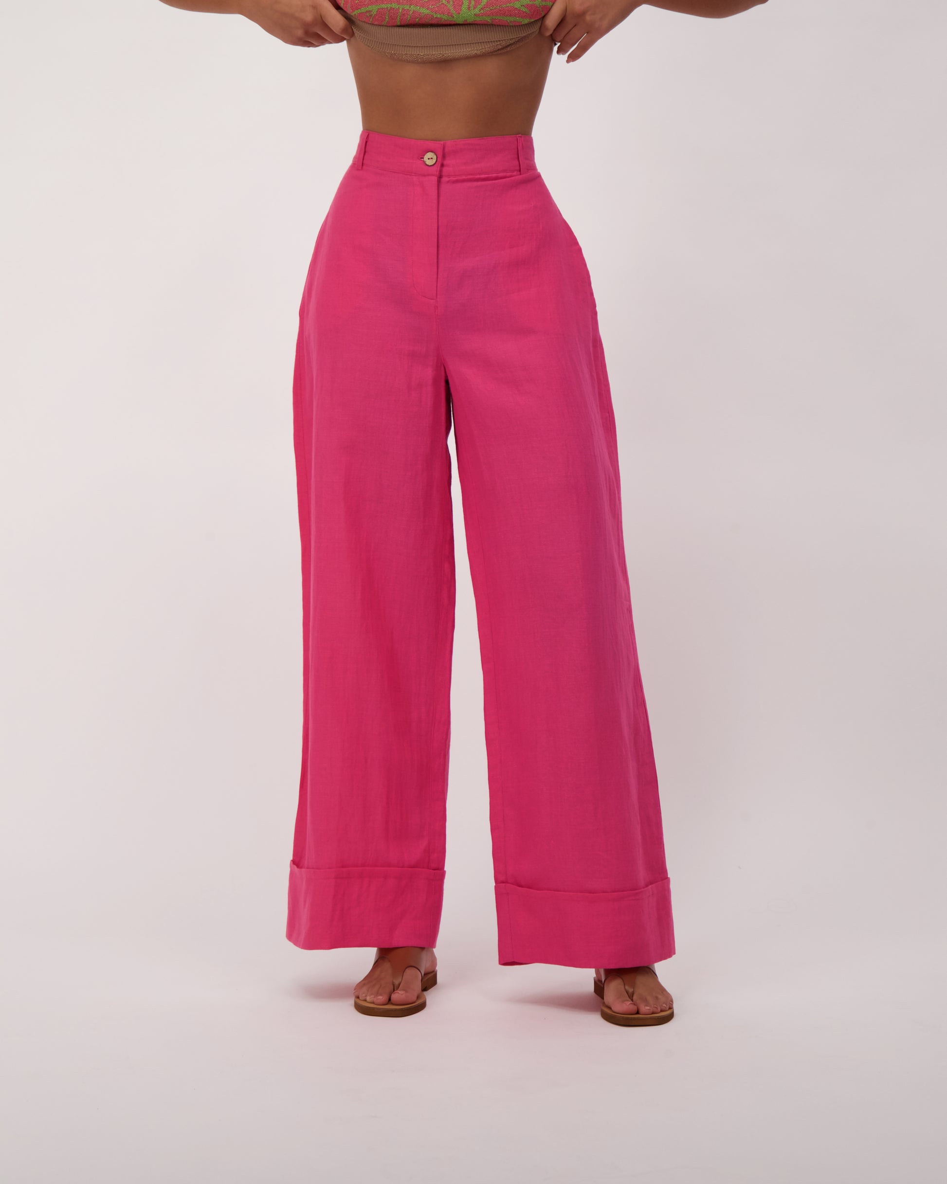 Elegant Linen High Waist Pants (choose from 7 colors) Made-to-Order –  HelloMyGoddess