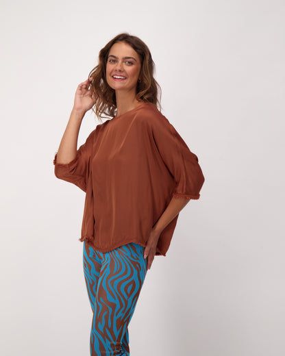 Lush Brown Blouse